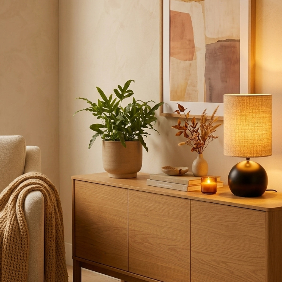 De Porto tafellamp in zwart en zand voegt een moderne touch toe aan je interieur. Perfect voor een sfeervolle ambiance.