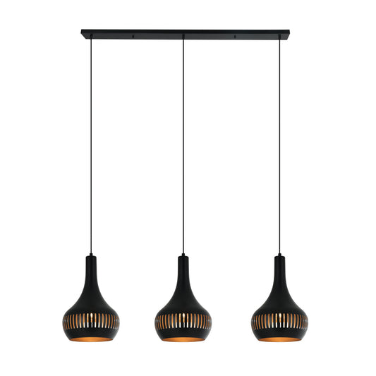 De Various Canna hanglamp in zwart heeft 3 kappen van Ø25 cm. Een moderne, stijlvolle hanglamp die een eigentijdse uitstraling biedt voor elk interieur.