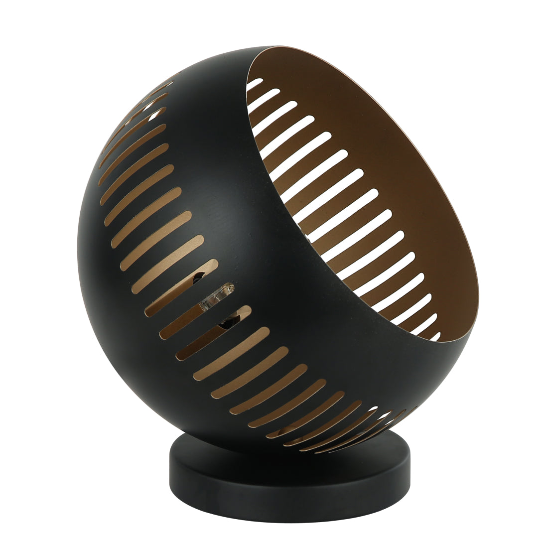 De Various Globe tafellamp in zwart heeft een Ø25 cm kap. Een moderne, stijlvolle tafellamp die een eigentijdse uitstraling biedt voor elk interieur.