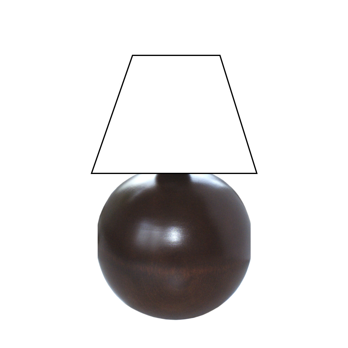 De Various Kugel lampenvoet in donkerbruin is 20 cm hoog. Combineer met een lampenkap die bij jouw interieur past!