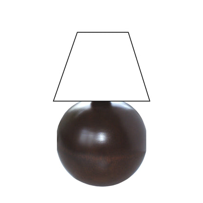 De Various Kugel lampenvoet in donkerbruin is 20 cm hoog. Combineer met een lampenkap die bij jouw interieur past!
