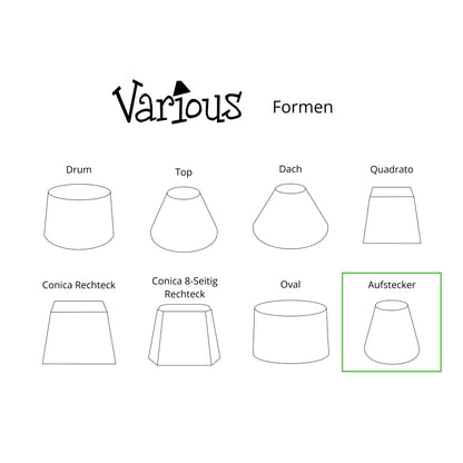 Various klemlampenkap - Ø11 cm - Crème - Rond