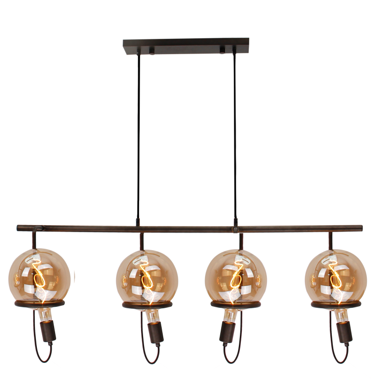 De Anello hanglamp in zwart heeft een industrieel design. Perfect voor een stoere sfeer in je woon- of werkruimte.