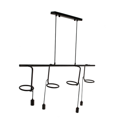 Detail van de zwarte Anello hanglamp met industrieel design. Een perfecte aanvulling voor moderne en stijlvolle interieurs.