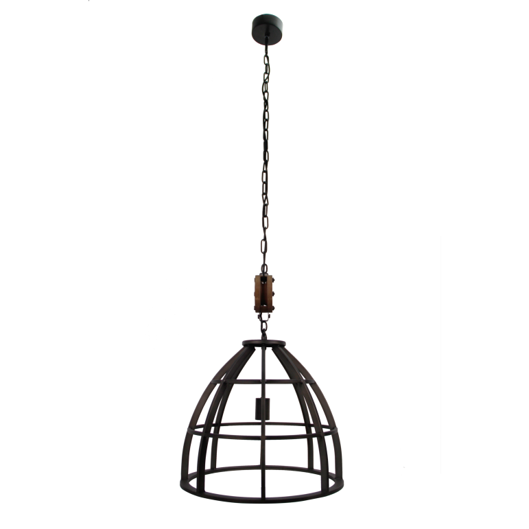De Aperto hanglamp in zwart heeft een industrieel design. Perfect voor een stoere uitstraling boven de eettafel.
