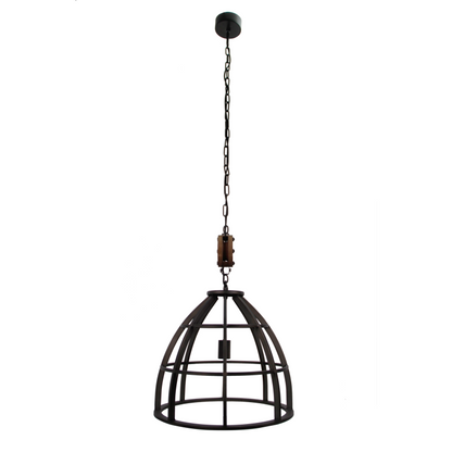 De Aperto hanglamp in zwart heeft een industrieel design. Perfect voor een stoere uitstraling boven de eettafel.
