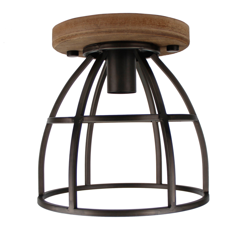 De zwarte plafondlamp Aperto heeft een industrieel karakter. Perfect voor het creëren van een stoere sfeer in je interieur.