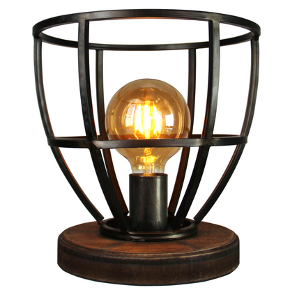 Deze zwarte tafellamp uit de Aperto-serie geeft een industriële touch aan je interieur. Perfect voor sfeervolle avonden.