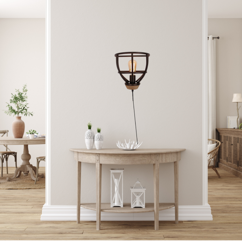 De zwarte wandlamp Aperto voegt een industriële flair toe aan je interieur.