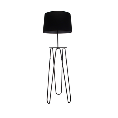 Industriële vloerlamp Arezzo in zwart, met een strakke vormgeving. Perfect voor een moderne en sfeervolle inrichting.