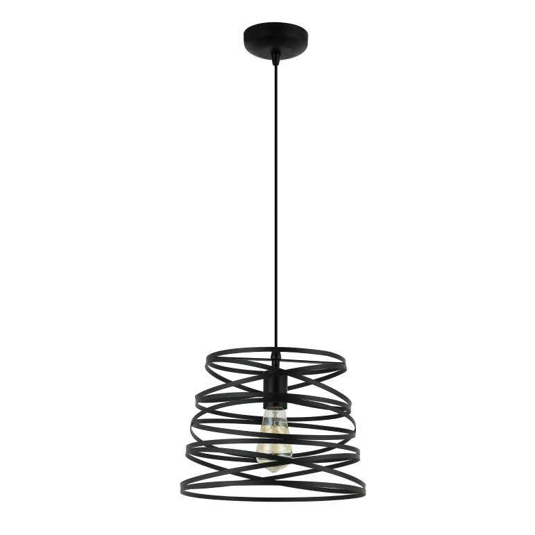 De zwarte hanglamp Asti laat een moderne uitstraling zien. Perfect voor sfeervolle verlichting boven de eettafel.