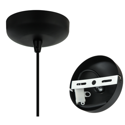 Bijzondere detailfoto van de zwarte Asti hanglamp. Een modern statement dat elke ruimte stijlvol verlicht.