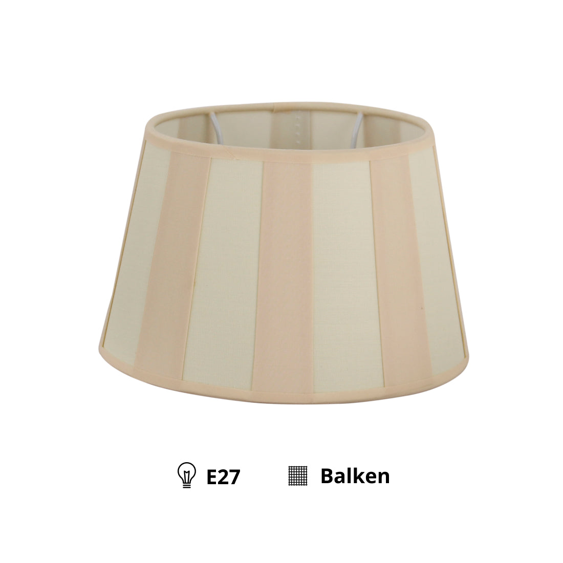 Dichtbijzicht van de crèmekleurige lampenkap Oval. Perfect voor een warme en sfeervolle uitstraling in uw interieur.