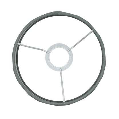 De grijze lampenkap Drum heeft een moderne uitstraling. Perfect voor het creëren van een sfeervolle ambiance in uw interieur.