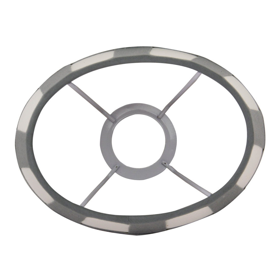 Details van de moderne grijze lampenkap Oval, perfect voor een eigentijdse inrichting.