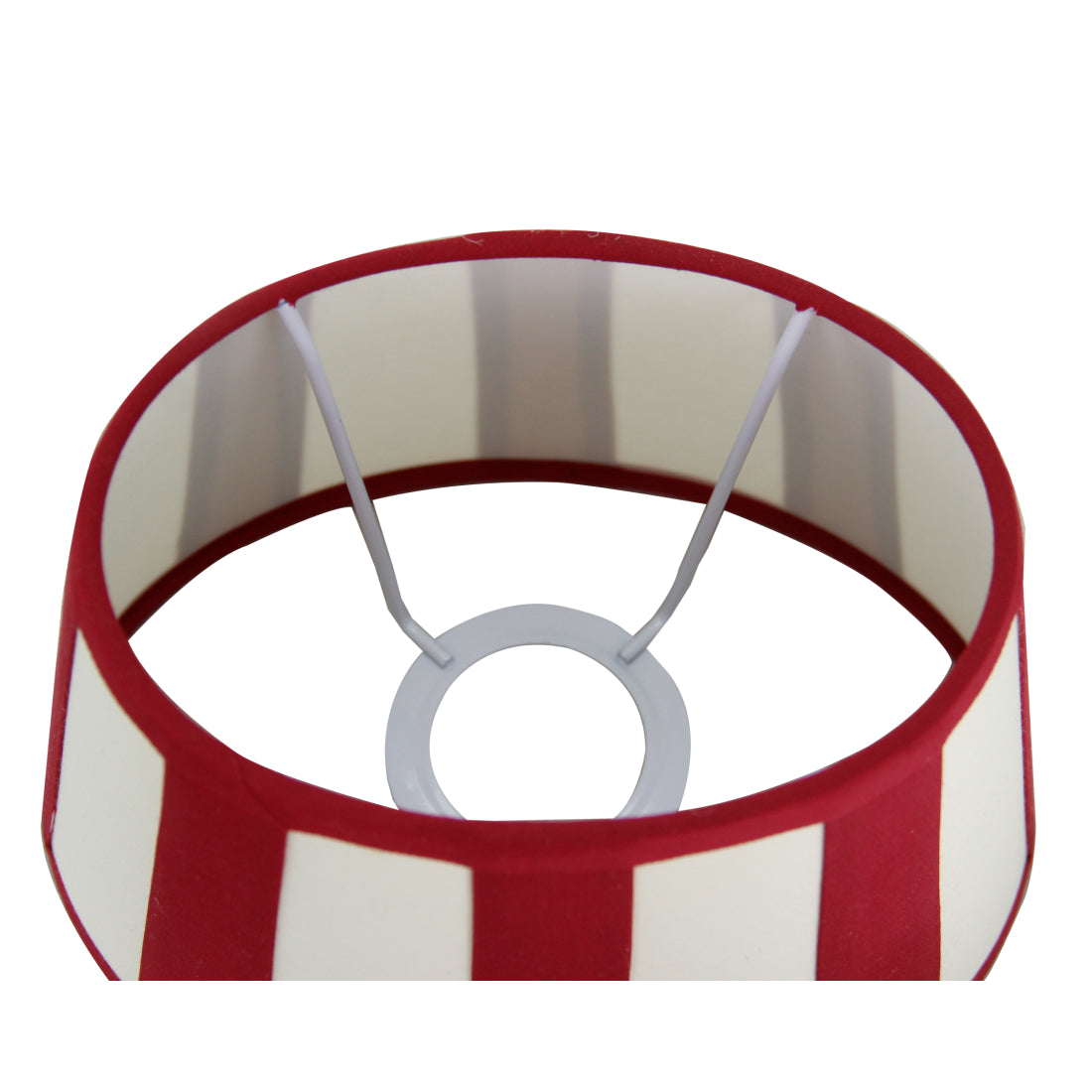 De lampenkap in een stijlvolle combinatie van rood en crème voegt flair toe aan uw interieur. Perfect voor moderne ruimtes.