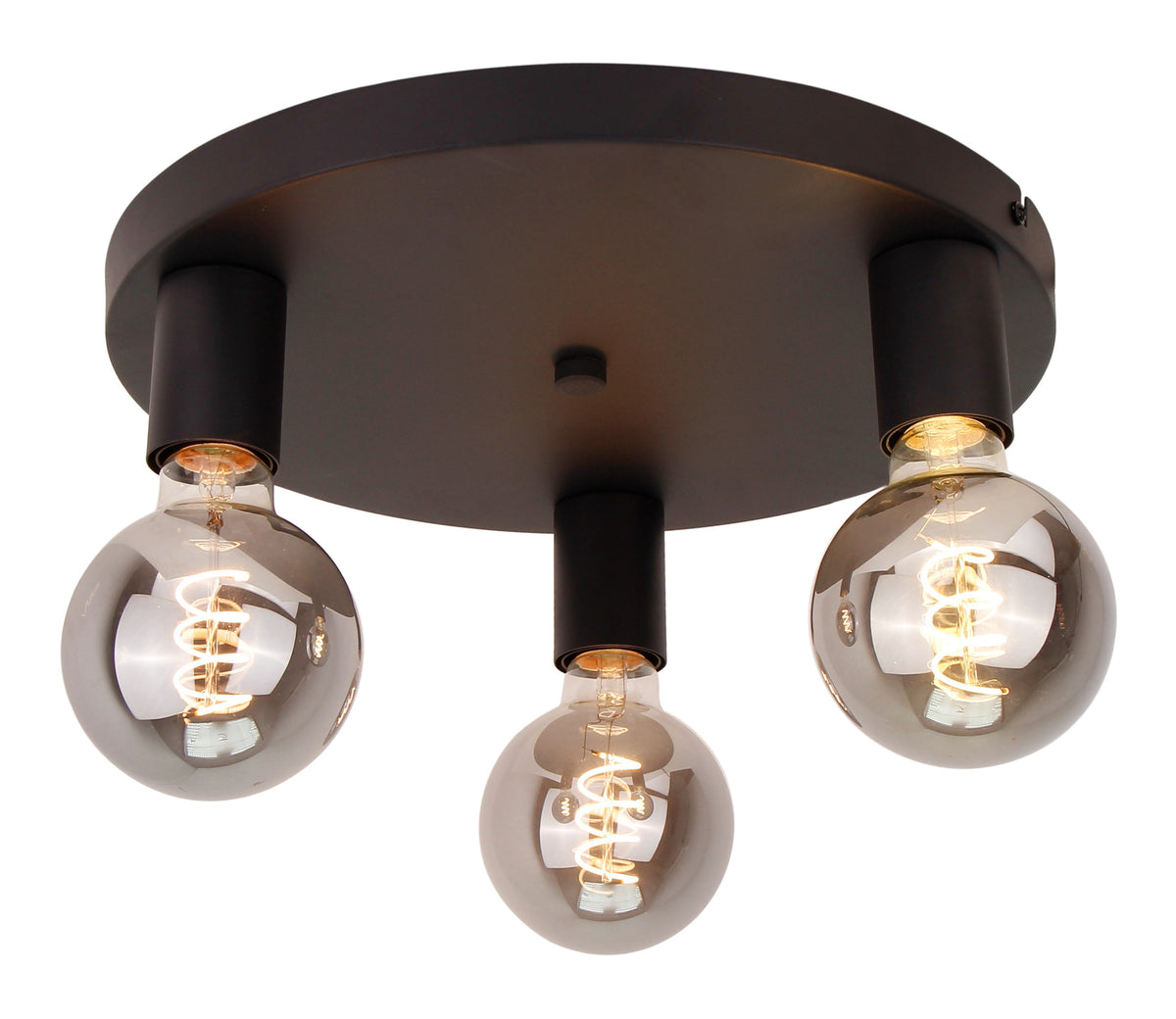 Deze zwarte plafondlamp heeft een stoere, industriële uitstraling. Perfect voor een eigentijdse en sfeervolle inrichting.