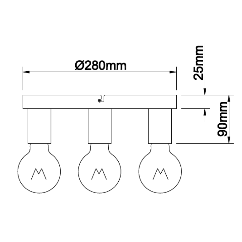 Dichtbijzicht van de zwarte plafondlamp Basic, perfect voor een industrieel interieur. Een elegant accent voor elke kamer.