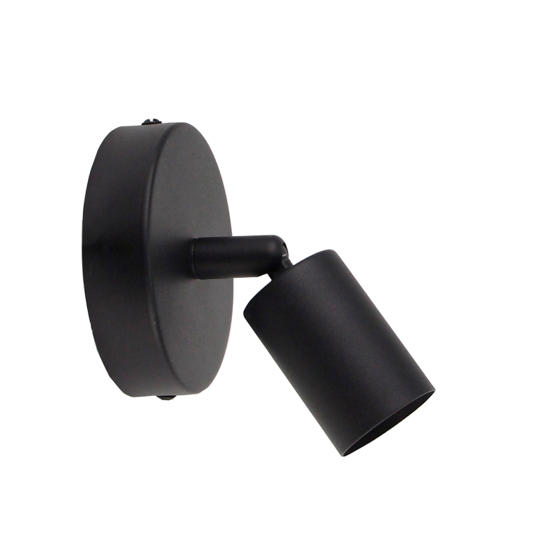 Deze zwart metalen wandlamp heeft een robuuste, industriële uitstraling. Perfect voor het creëren van een stoere sfeer.