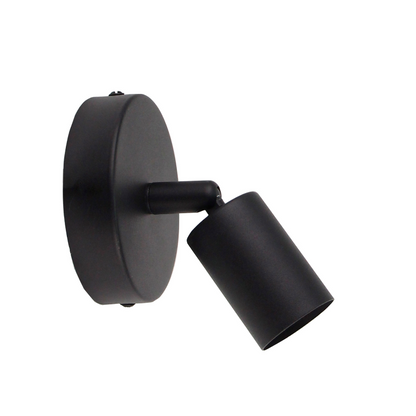 Deze zwart metalen wandlamp heeft een robuuste, industriële uitstraling. Perfect voor het creëren van een stoere sfeer.