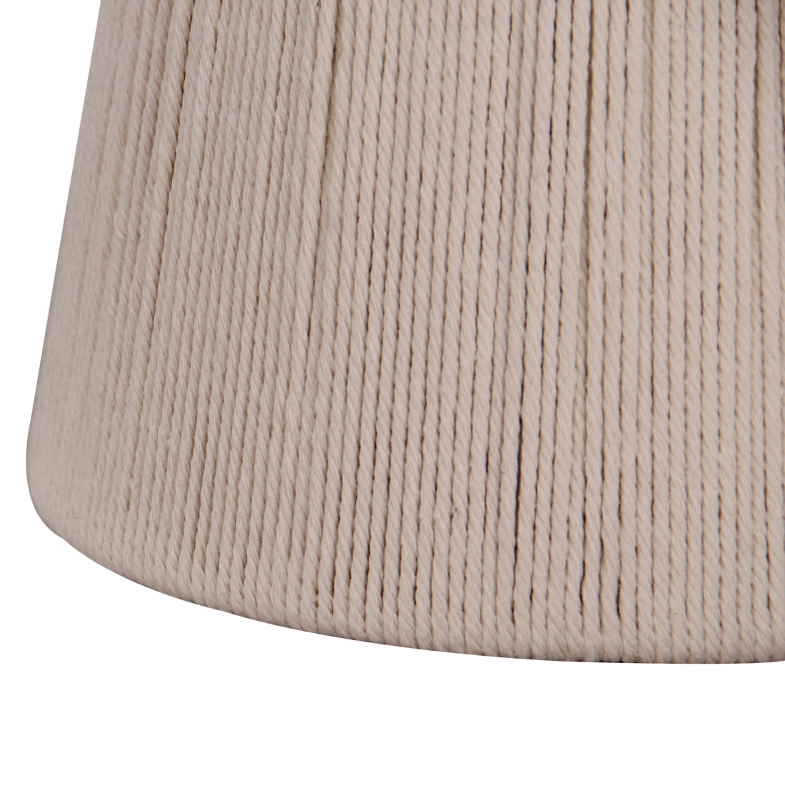 A close-up of the beige Baumwolle lampshade, showcasing its textured fabric. Perfect for adding warmth to any room.