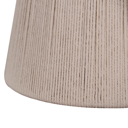 A close-up of the beige Baumwolle lampshade, showcasing its textured fabric. Perfect for adding warmth to any room.