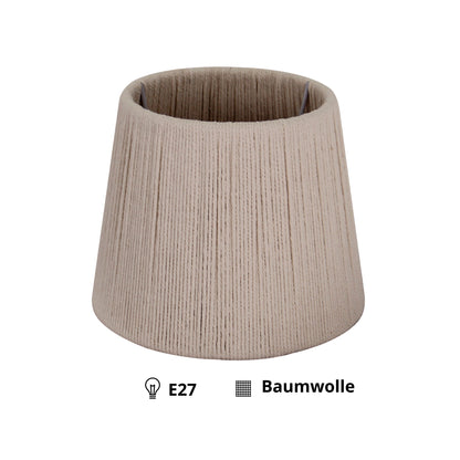 Discover the soft beige hue of the Baumwolle lampshade. It adds a cozy touch to your lighting design.