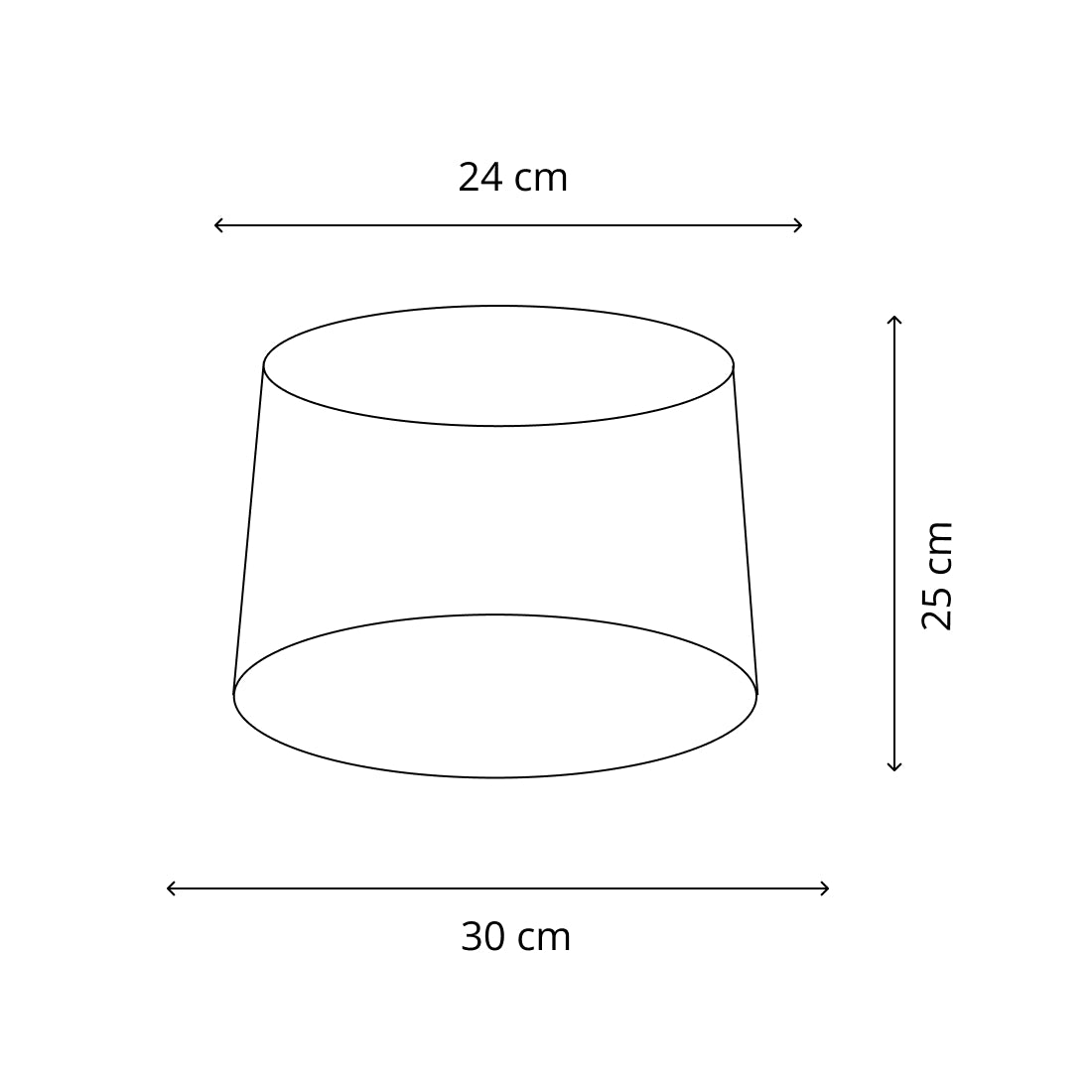 Bijzondere detailfoto van de zwarte lampenkap Dach van 30 cm.