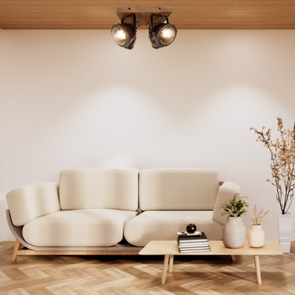 De zwart metalen Bella plafondlamp geeft een stoere, industriële uitstraling. Perfect voor een eigentijdse sfeer in huis.