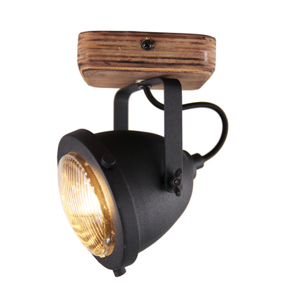 Strakke zwarte plafondlamp Bella voegt een industriële flair toe aan jouw interieur.