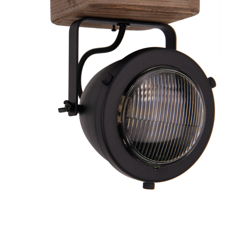 A close-up of the Bella ceiling light in sleek black. Perfect for adding an industrial edge to modern interiors.