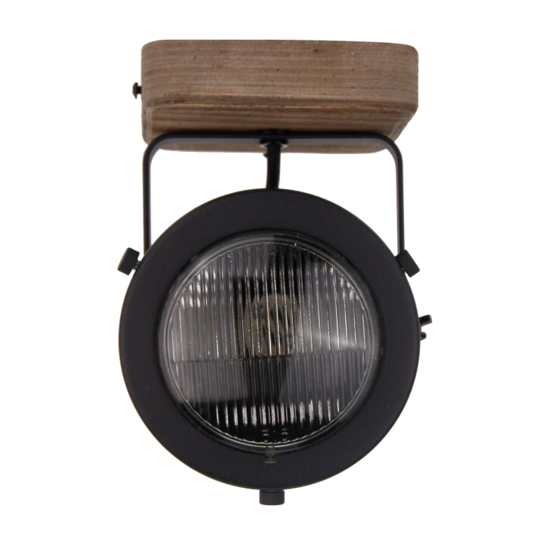 Industriële zwarte plafondlamp Bella in detail. Deze lamp voegt een stoere charme toe aan je interieur.