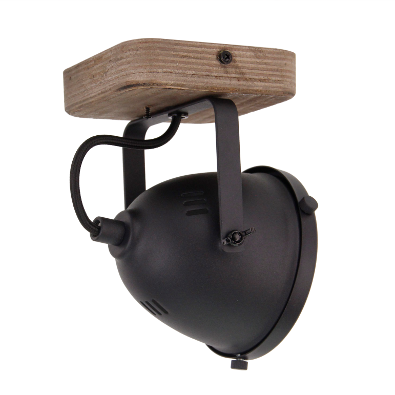 Deze zwarte plafondlamp Bella voegt een industrieel accent toe aan je interieur. Perfect voor sfeervolle verlichting.