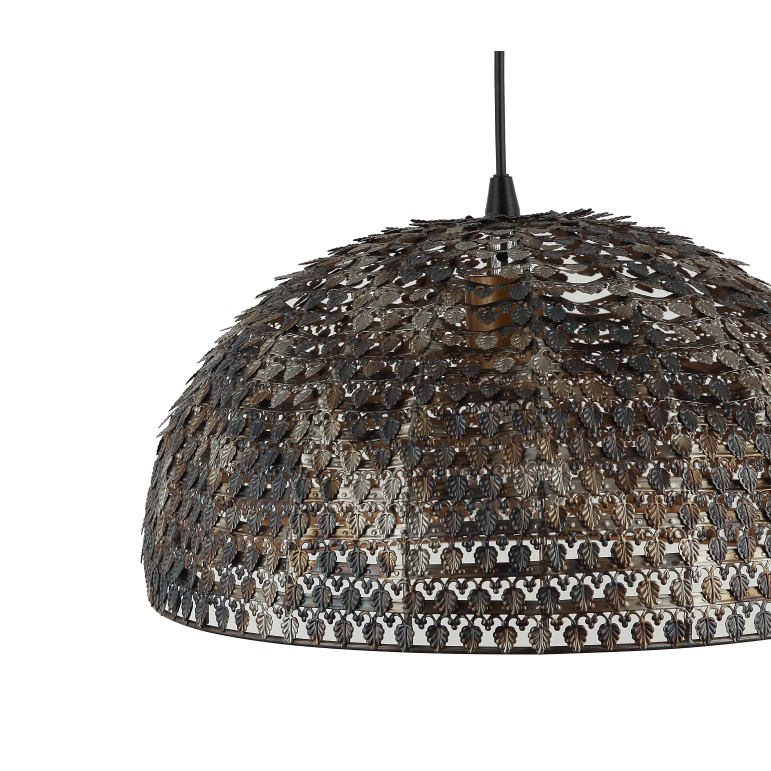 Detail van de zwarte Bilancia hanglamp met modern design. Deze lamp voegt een eigentijdse flair toe aan jouw interieur.