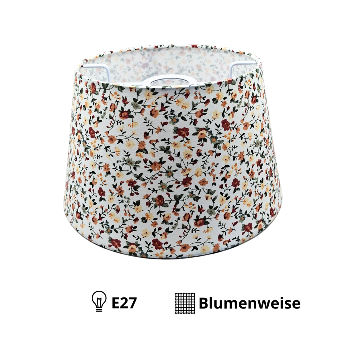 This cream floral lampshade adds a vintage touch to any room. Perfect for creating a warm, bohemian atmosphere.