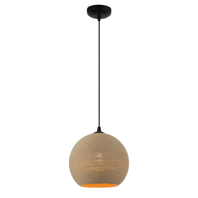 De bruin gekleurde hanglamp Carpi geeft een moderne uitstraling aan je interieur.