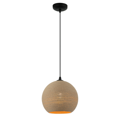 De bruin gekleurde hanglamp Carpi geeft een moderne uitstraling aan je interieur.