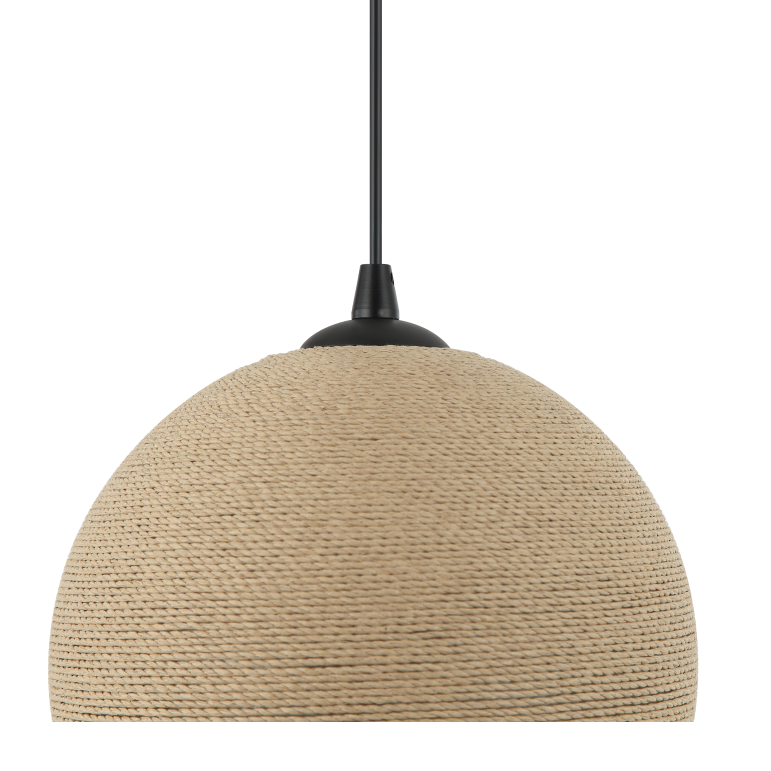 Deze detailfoto van de Carpi hanglamp onthult zijn warme, bruine tint. Perfect voor een moderne, uitnodigende sfeer.