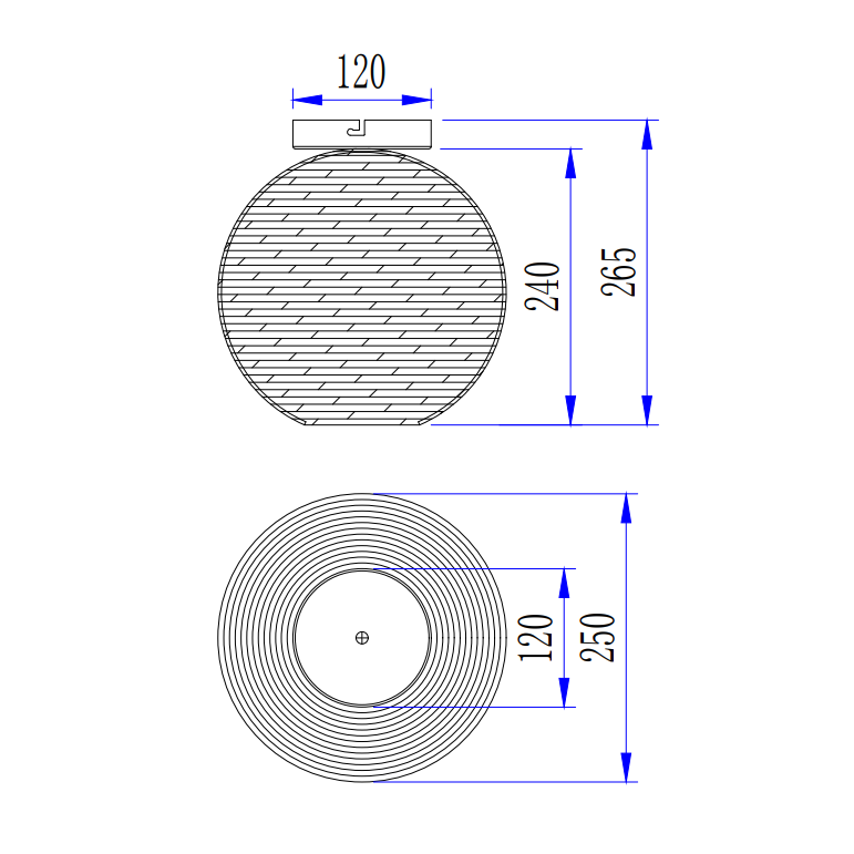 De detaillering van de bruine Carpi plafondlamp is een echte blikvanger. Perfect voor een warme sfeer in uw interieur.