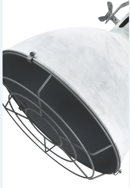 Detail van de lichtgrijze Indurope hanglamp met betonlook. Voegt een trendy industriële flair toe aan jouw interieur.