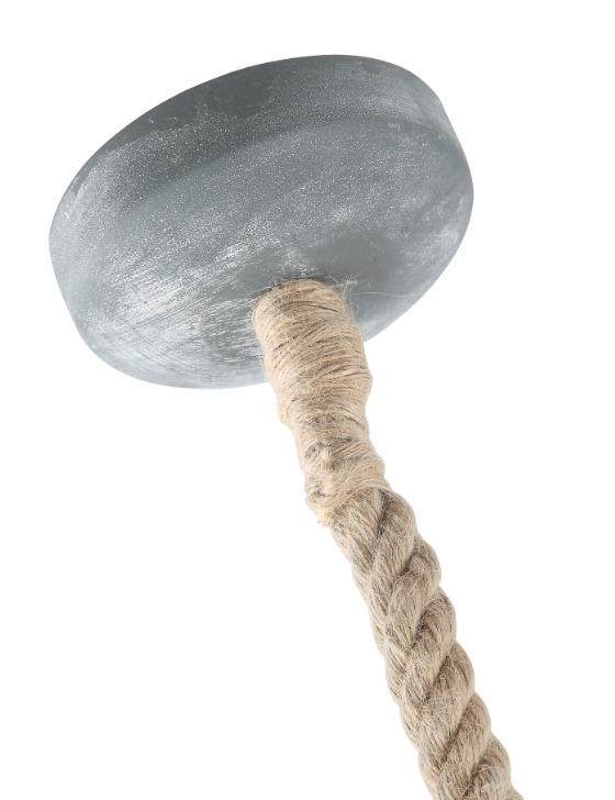 De lichtgrijze Indurope hanglamp in betonlook geeft een stoere uitstraling.