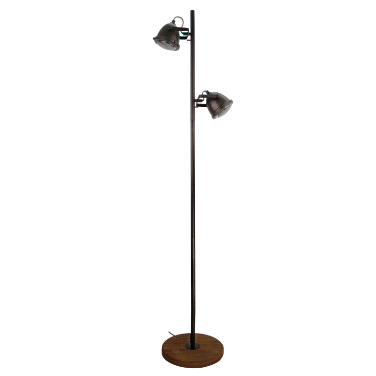 De zwarte Bella vloerlamp heeft een industrieel ontwerp. Perfect voor het creëren van een stoere ambiance in jouw interieur.
