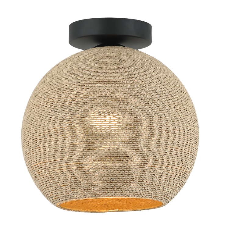 De bruine plafondlamp Carpi heeft een speelse uitstraling. Perfect voor een warme, gezellige sfeer in elke kamer.