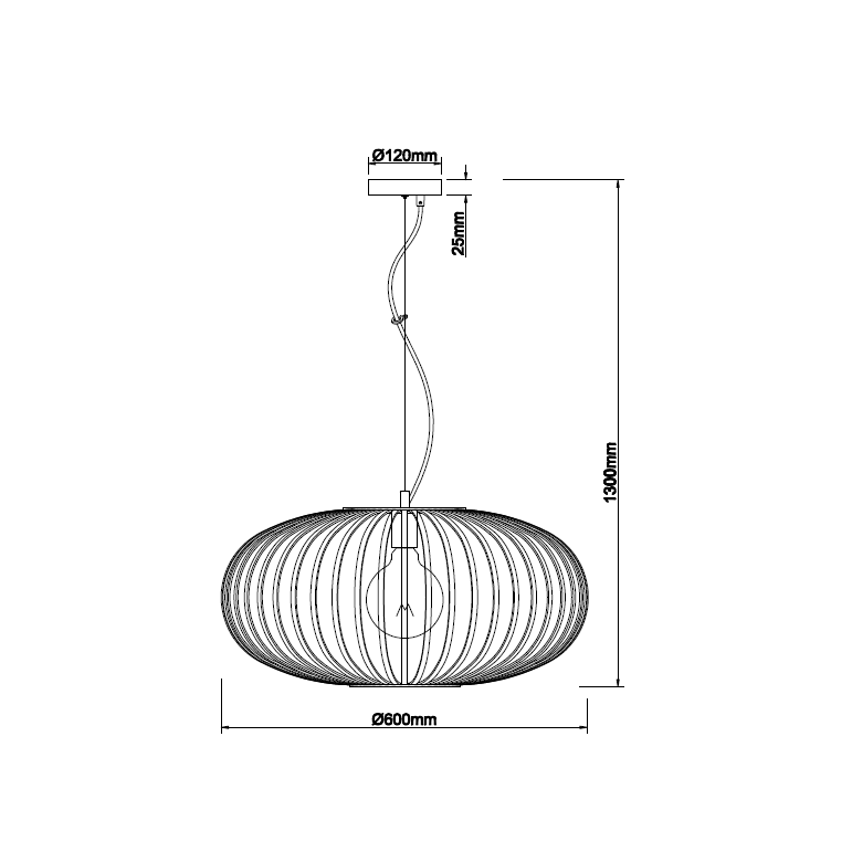 Get lost in the sleek curves of this black Curvato pendant light. Perfectly blends industrial style with modern elegance.