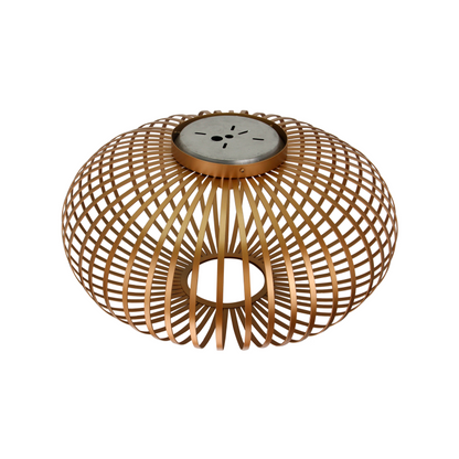 De gouden Curvato plafondlamp in modern design voegt luxe toe aan je interieur. Perfect voor een sfeervolle ambiance.