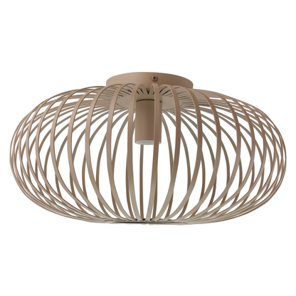 De Curvato plafondlamp in zandkleur past perfect in een Japandi interieur. Brengt rust en harmonie in elke ruimte.