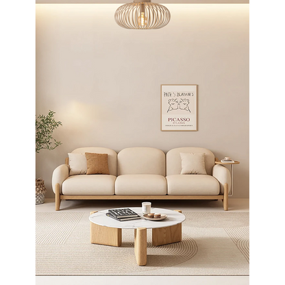 De Curvato plafondlamp in zandkleur voegt een serene Japandi-stijl toe aan je interieur. Perfect voor een warme ambiance.
