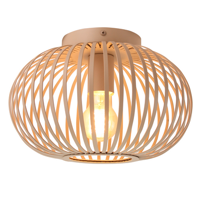 De zandkleurige Curvato plafondlamp voegt warmte toe aan uw interieur. Een perfecte keuze voor een gezellige sfeer.