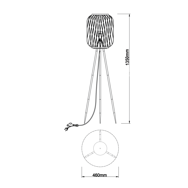 De beige vloerlamp uit de Nature Diagonaal serie voegt landelijke charme toe aan je interieur. Ideaal voor een warme sfeer.