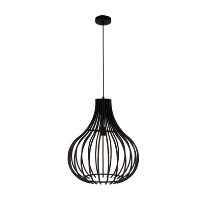 Detail van de moderne zwarte Goccia hanglamp, perfect voor een eigentijdse uitstraling in jouw interieur.